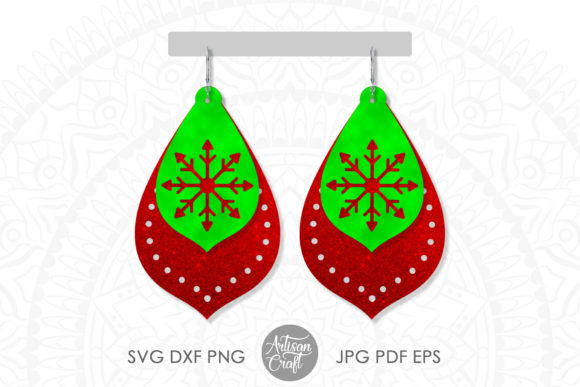 Download Christmas Earring Snowflake Cut out - Christmas Collection