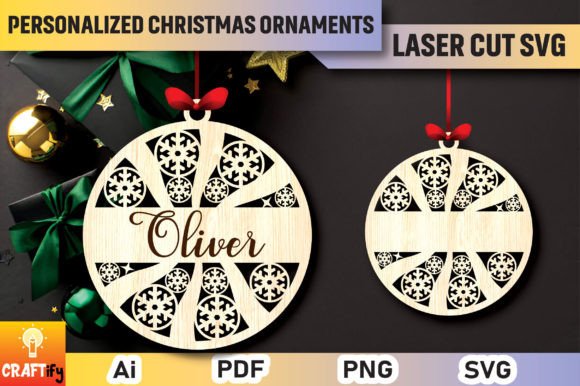 Download Personalized Christmas Ornaments SVG - Christmas Collection