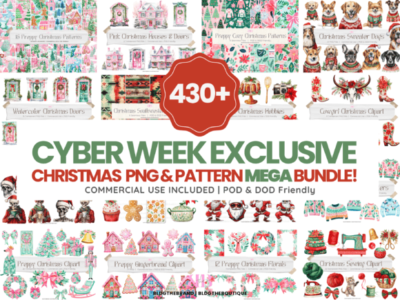 Download 430+ Christmas Clipart &amp; Patterns Bundle - Christmas Collection