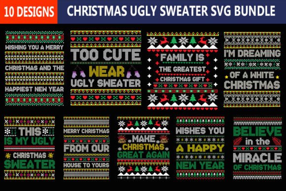 Download Christmas Ugly Sweater Svg Bundle - Christmas Collection