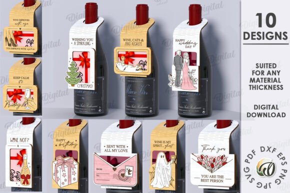 Download Bottle Neck Gift Card Holder Tag Bundle - Holder Collection