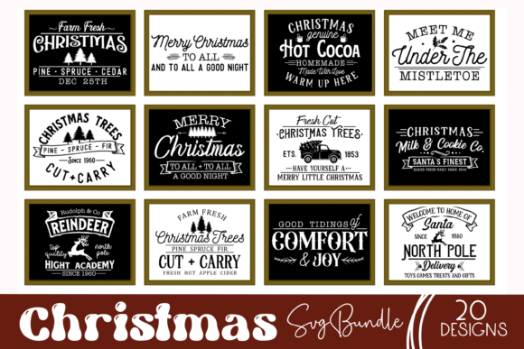 Download Christmas Sign Svg Bundle, Winter Svg - Christmas Collection