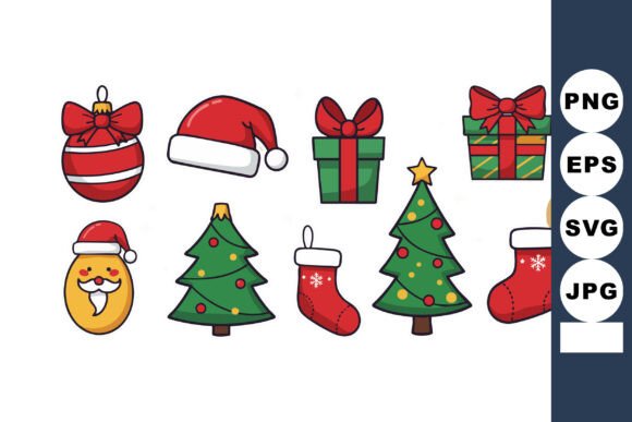 Download Christmas Holiday Decorations with Santa - Christmas Collection