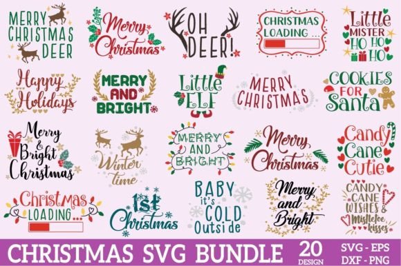 Download Christmas SVG Bundle, Winter PNG Bundle - Christmas Collection