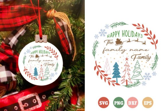 Download Retro Family Christmas Ornaments SVG - Christmas Collection