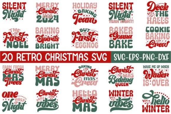 Download Retro Christmas Svg Design Bundle - Retro christmas svg Collection