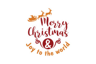 Download Merry Christmas &amp; Joy to the World SVG Cut - Christmas Collection