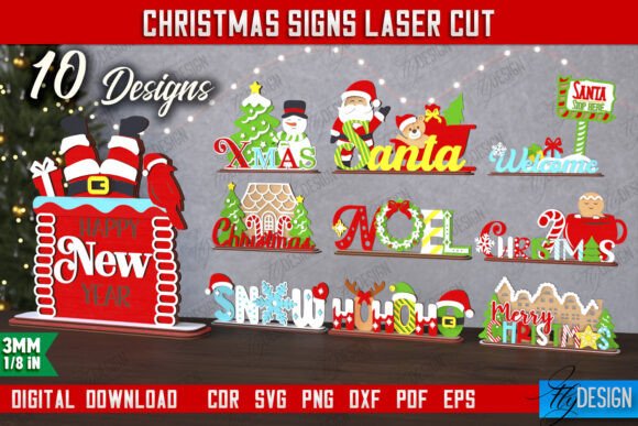 Download Christmas Signs Bundle | Holiday | CNC - Christmas Collection