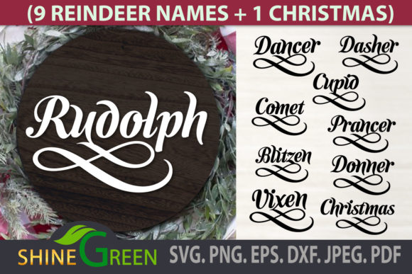 Download Reindeer Names Bundle - Christmas Rounds - Christmas Collection