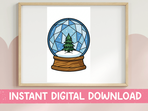 Download Geometric Snow Globe Christmas Tree SVG - Christmas Collection