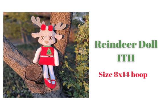 Download DIY Christmas Reindeer Doll ITH 8x14 - Christmas Collection