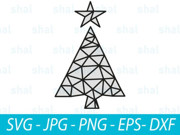 Download Geometric Christmas Tree SVG Cut File - Christmas Collection