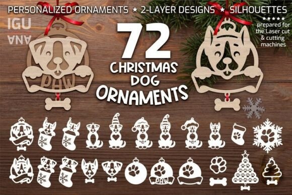 Download Personalized Christmas Dog Ornaments SVG - Christmas Collection