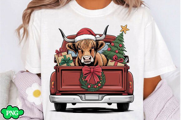 Download Christmas Highland Cow PNG SVG, Festive - Christmas Collection