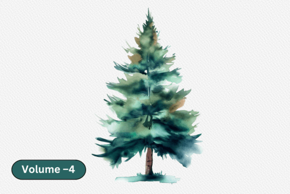 Download Watercolor Christmas Tree Clipart –4 - Christmas Collection