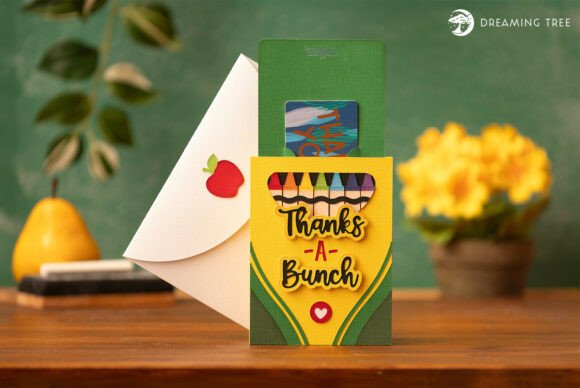Download Crayons &amp; Kudos Gift Card Holder SVG - Holder Collection