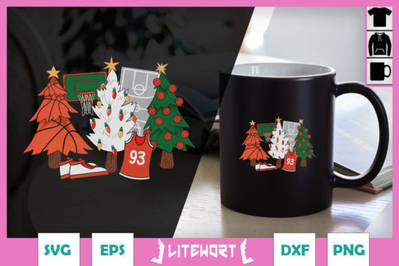Download Basketball Cute Christmas Tree SVG - Christmas Collection