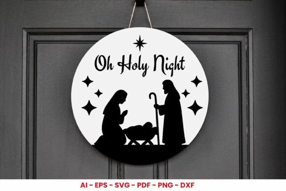 Download Christmas Round Sign Laser Cut SVG - Christmas Collection