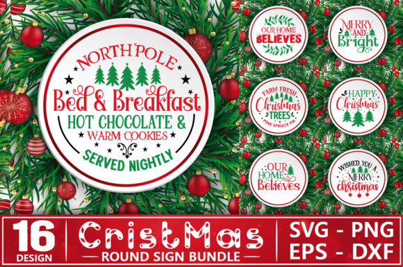 Download Christmas Round Sign Bundle - Christmas Collection