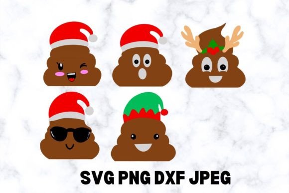 Download Cute Christmas Poop SVGs - Festive Poop - Christmas Collection