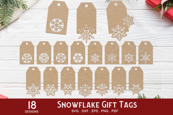 Download Snowflake Christmas Gift Tag Svg Bundle - Christmas Collection
