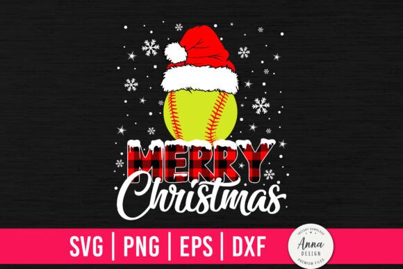 Download Softball Merry Christmas SVG - Christmas Collection