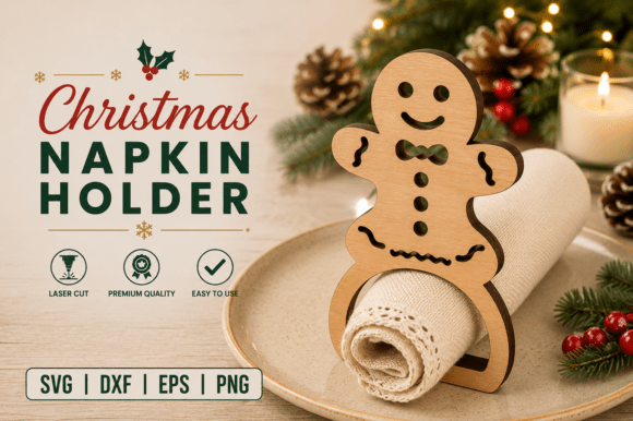 Download Gingerbread Napkin Holder SVG - Holder Collection