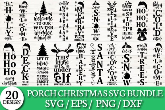 Download Porch Christmas Sign SVG Bundle - Christmas Collection