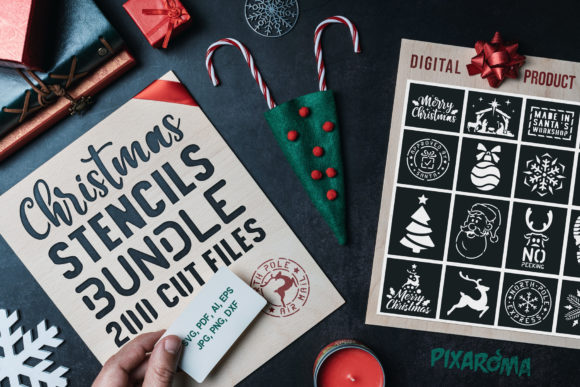 Download 200 Christmas Stencils SVG Bundle - Christmas Collection