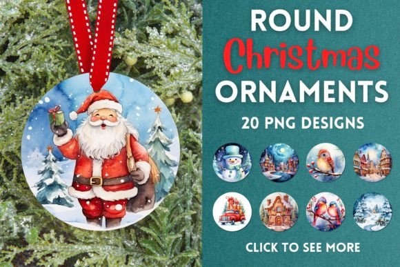 Download Round Christmas Ornaments Bundle - Christmas Collection