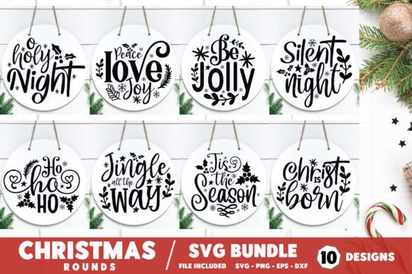 Download Christmas Rounds SVG Bundle - Christmas Collection