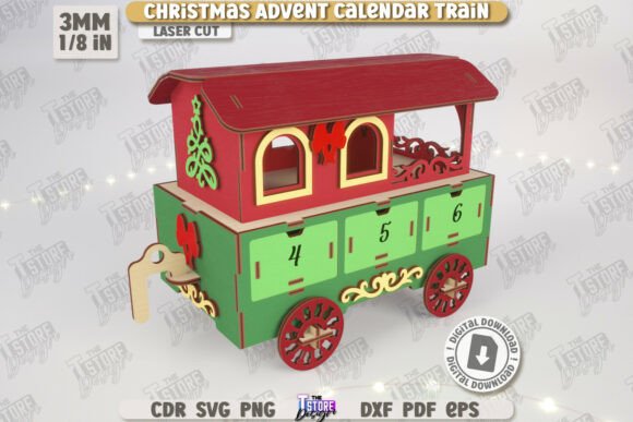 Download Festive Christmas Train Advent Calendar - Christmas Collection