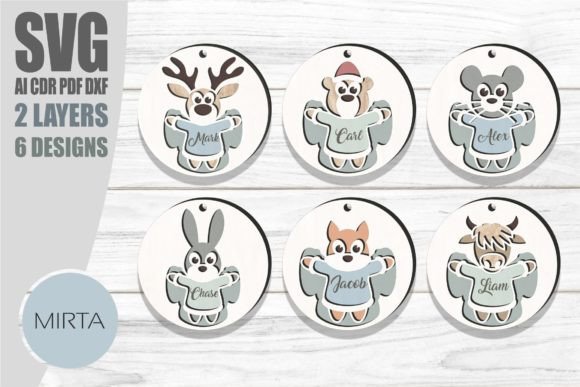Download Woodland Animals Christmas Ornaments Svg - Christmas Collection