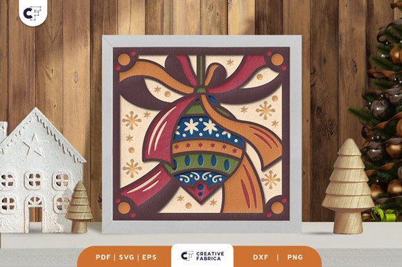 Download Christmas Hanging Baubles 3D Paper Cut SVG - Christmas Collection