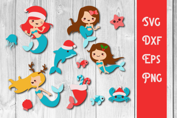 Download Christmas Mermaid Svg Christmas Cut File - Christmas Collection