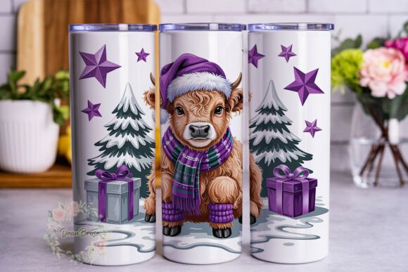 Download Highland Cow Christmas Snow 20oz Tumbler - Christmas Collection