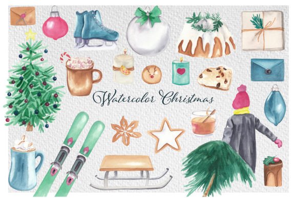Download Christmas Illustrations Watercolor Png - Christmas Collection