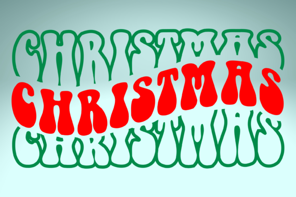Download Wavy Retro Christmas Xmas SVG Png - Christmas Collection