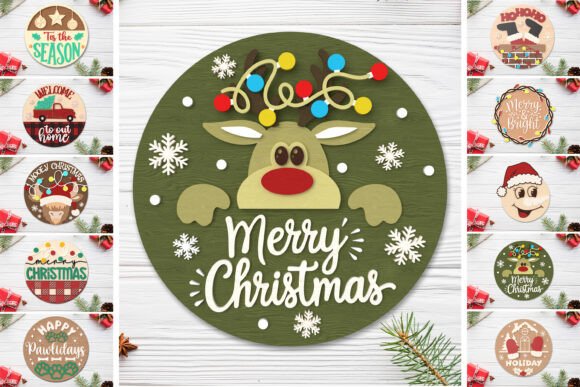 Download Christmas Round Sign Bundle - 10 Designs - Christmas Collection