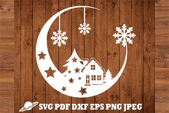 Download Christmas Moon Svg, Winter Svg - Christmas Collection