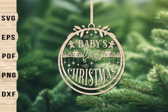 Download Baby's First Christmas Ornament SVG - Christmas Collection