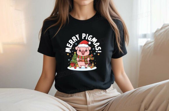 Download Funny Pig Christmas PNG | T-shirt Design - Christmas Collection