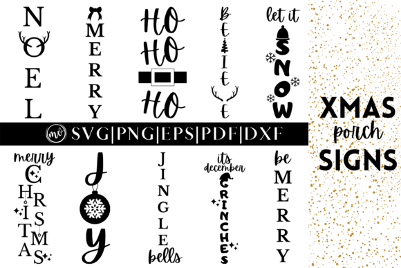 Download Christmas Porch Sign SVGs Bundle - 10 - Christmas Collection