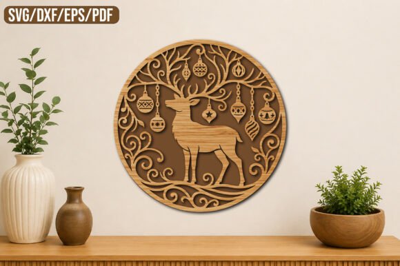 Download Christmas Deer Tree Laser Cut SVG - Christmas Collection